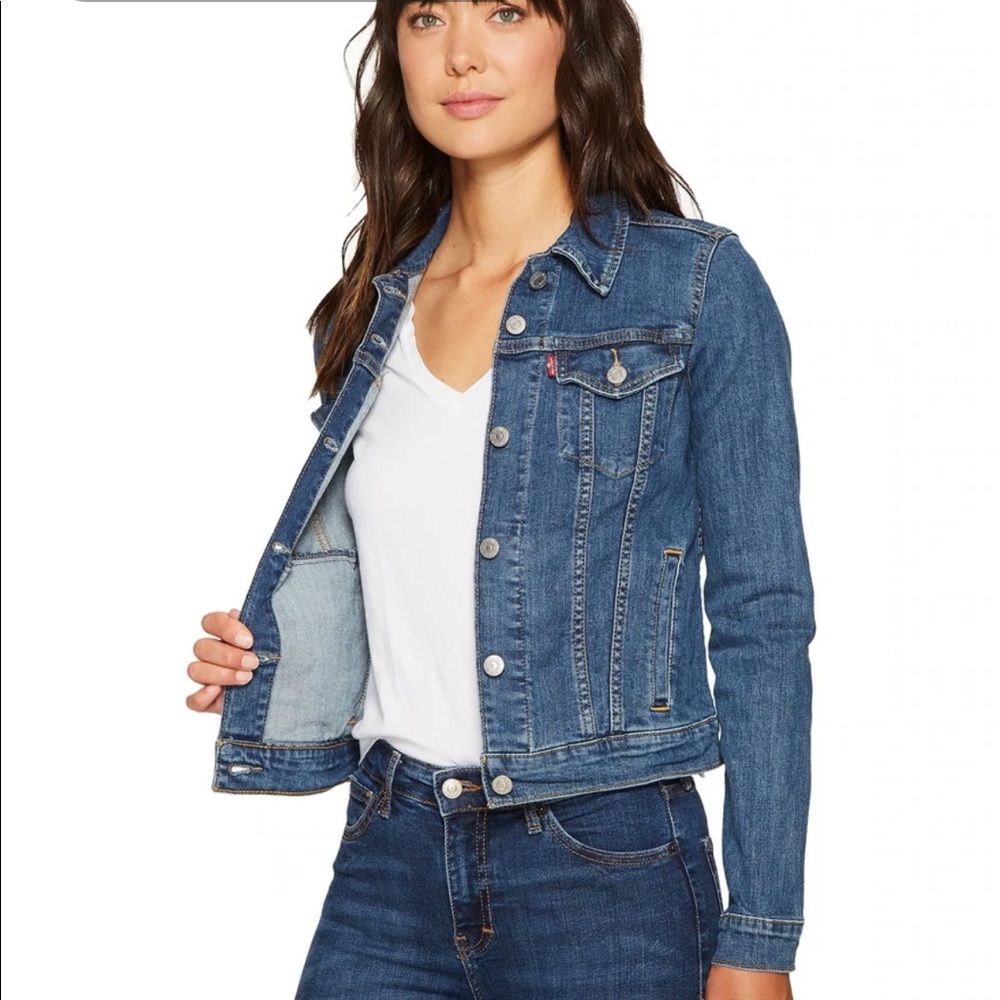 NWT Levi’s Original Denim Trucker Jacket with Puffed Sleeves